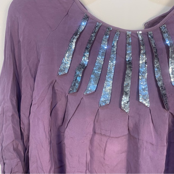 Sachin + Babi for Ankasa 100% Silk Sequin Embellished Blouse - Picture 8 of 15